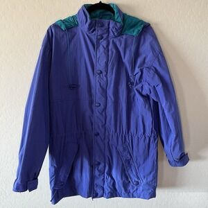 VTG Northern Reflections Wind Breaker‎ Jacket Women Small Purple Retro 80's Teal